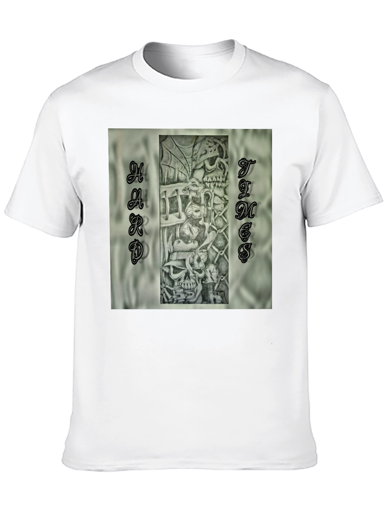 Hard Times Graphic Print Black T-Shirt