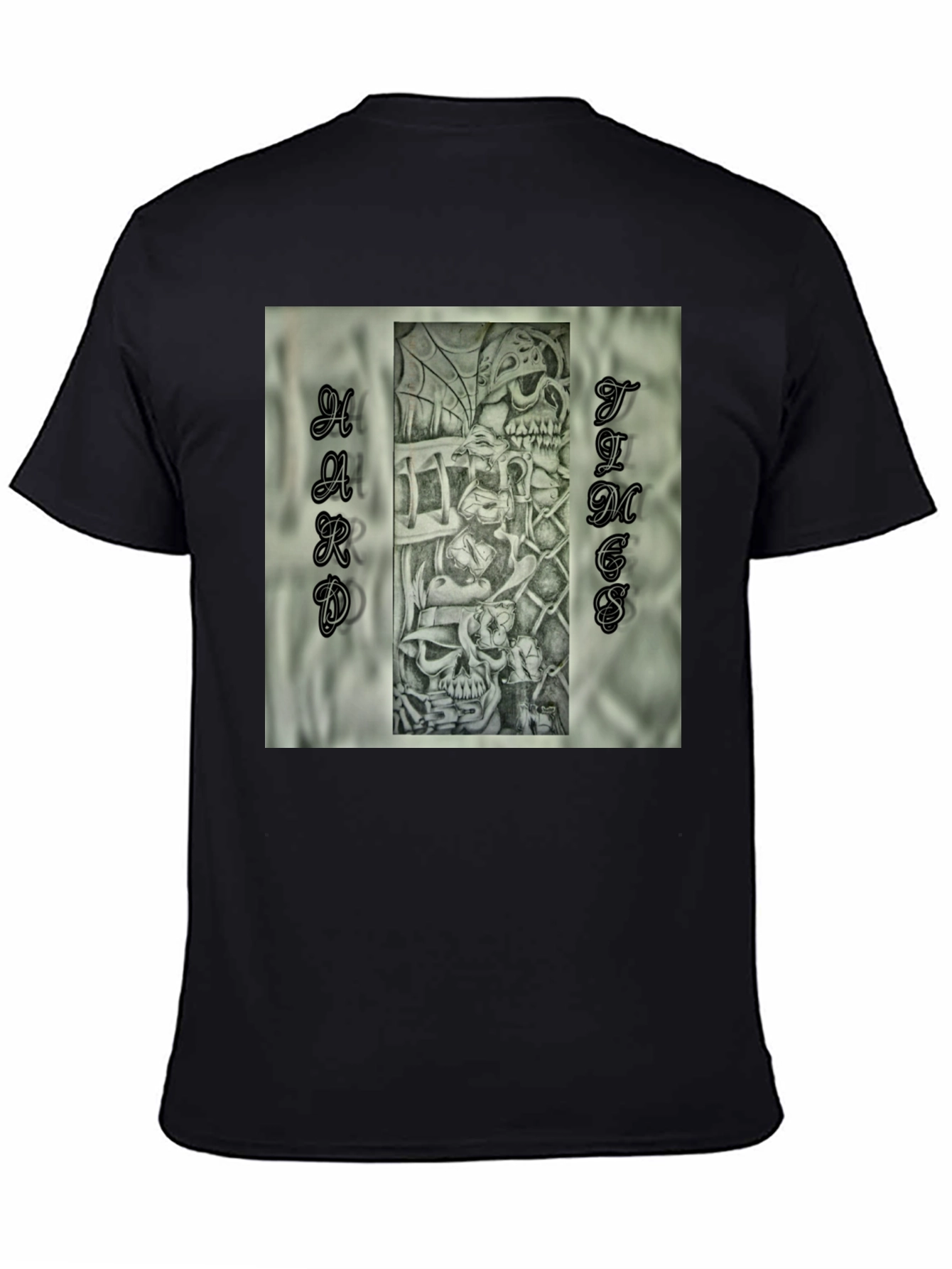 Hard Times Graphic Print Black T-Shirt
