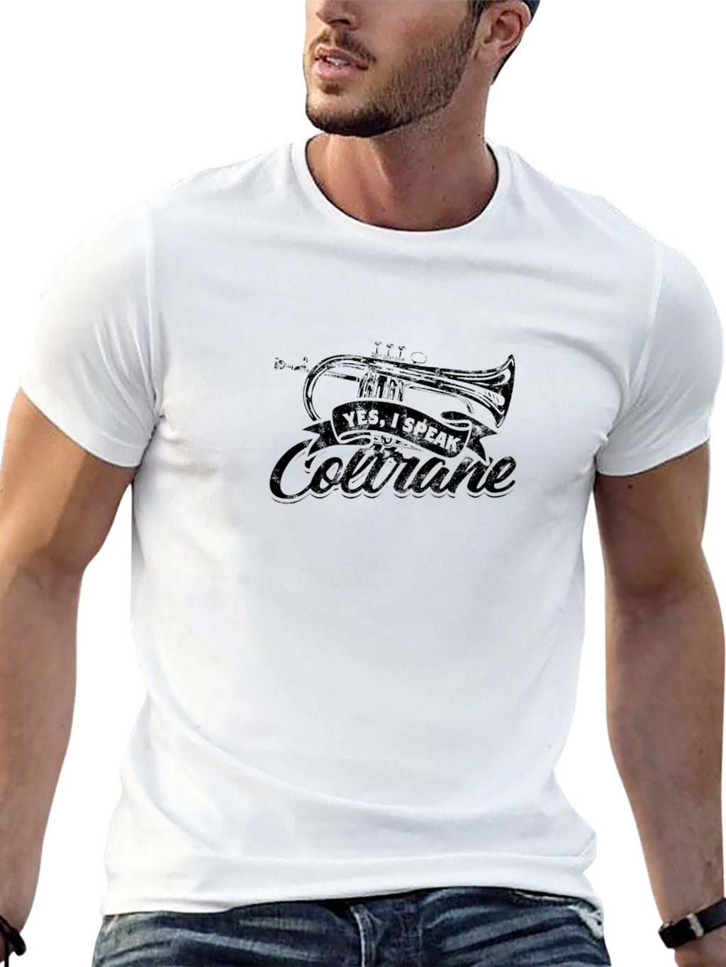 Yes I Speak Coltrane Black T-Shirt