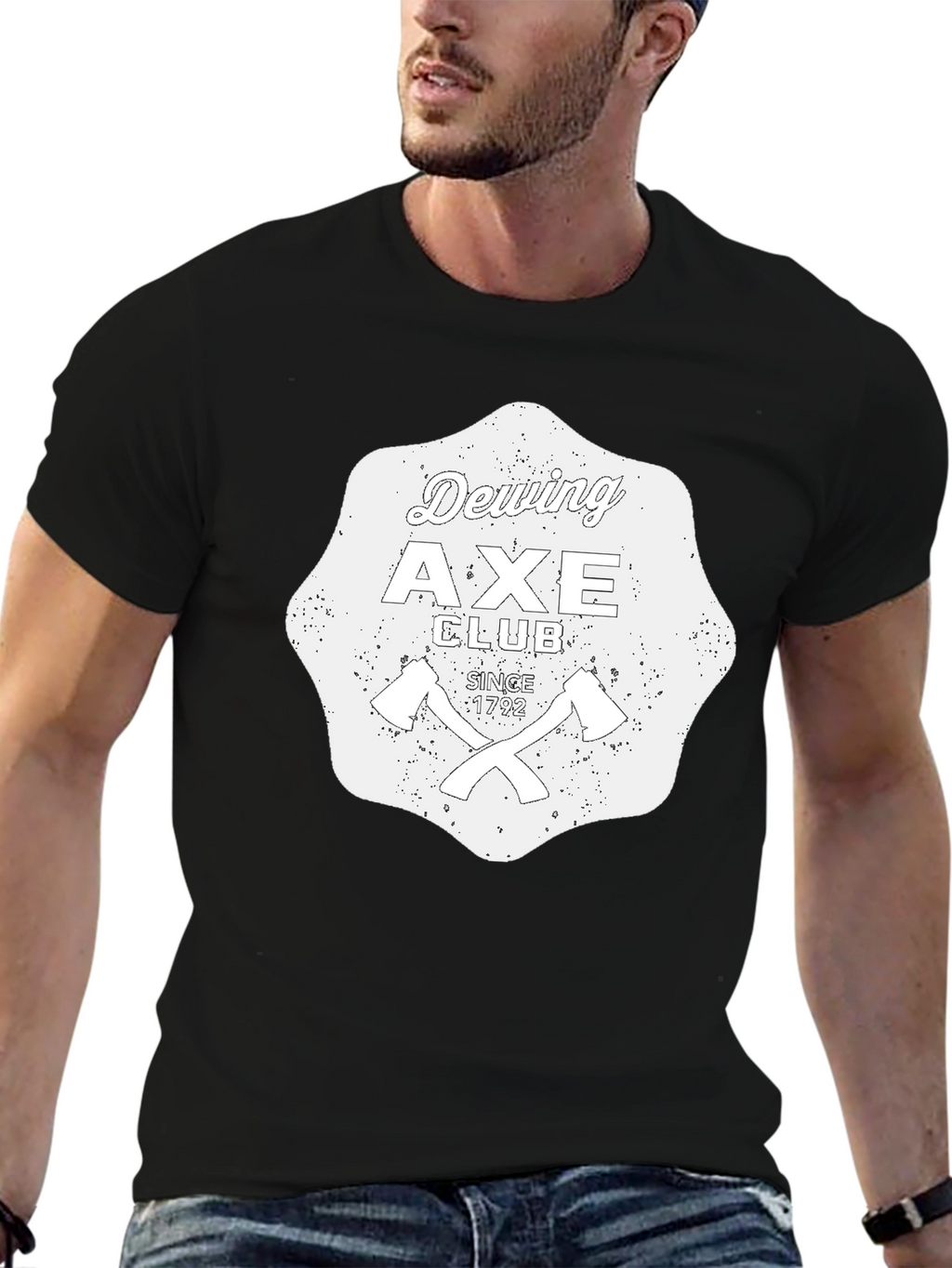 Dewing Axe Club Black Graphic T-Shirt