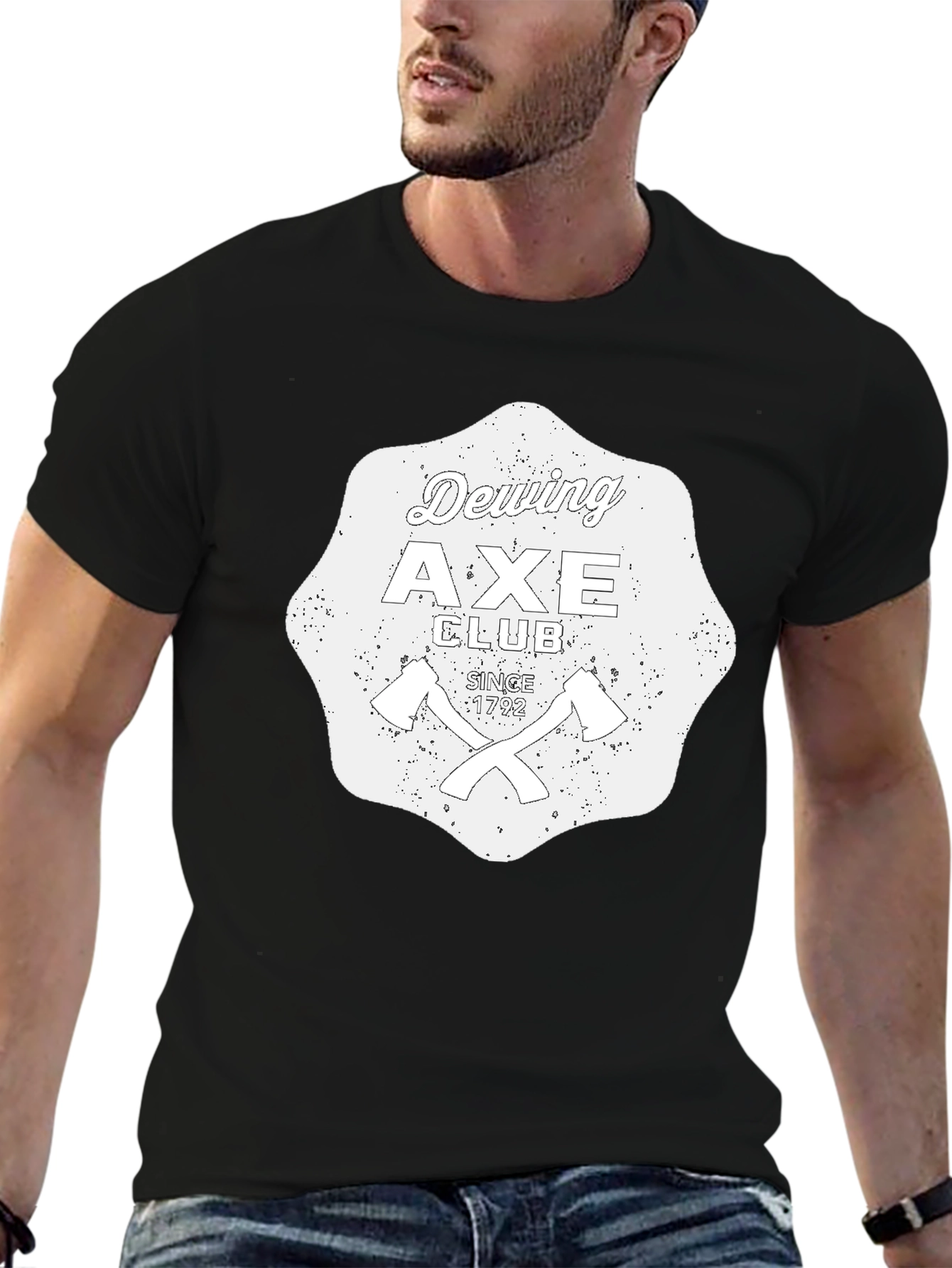 Dewing Axe Club Black Graphic T-Shirt