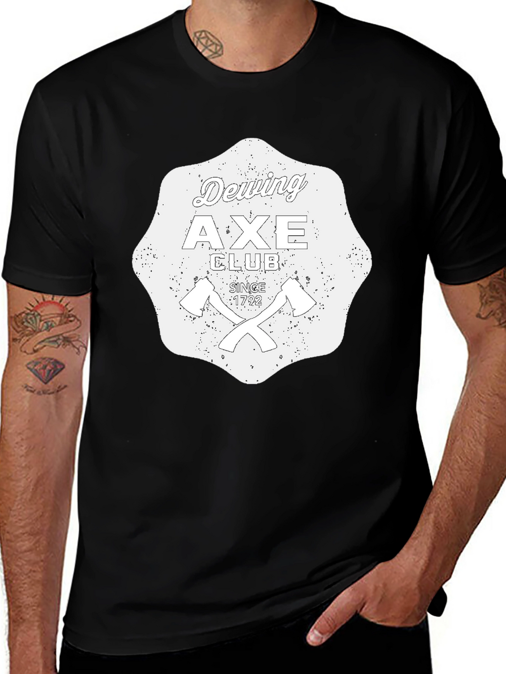 Dewing Axe Club Black Graphic T-Shirt