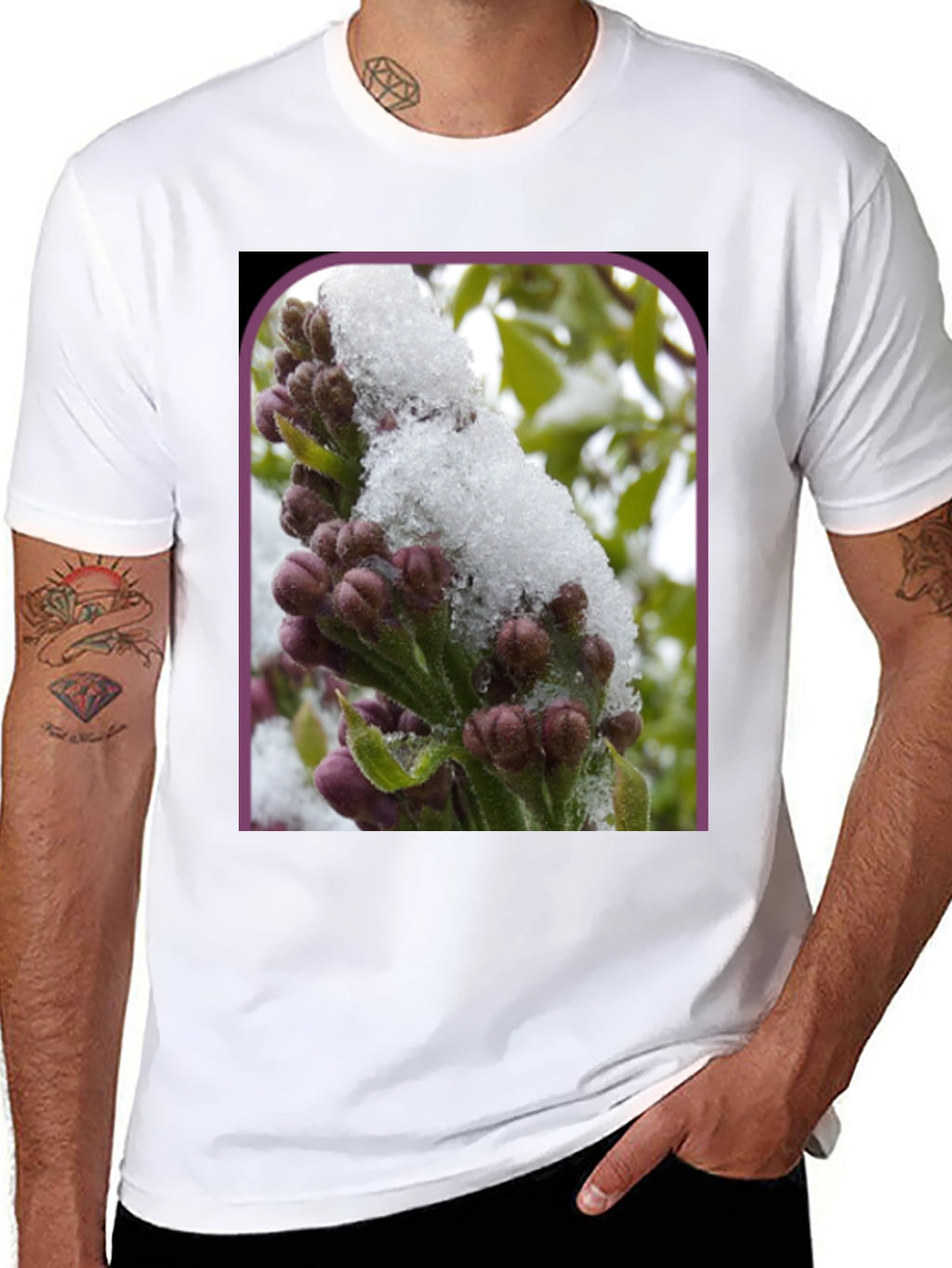 Lilac Bud Snow T-Shirt