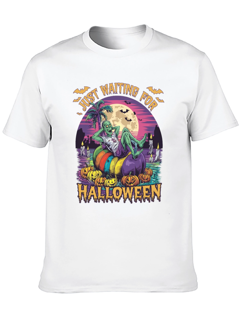 Zombie Halloween T-Shirt - Just Waiting for Halloween