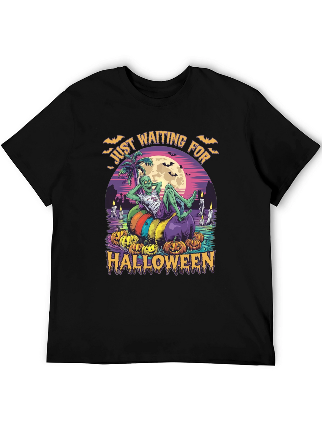 Zombie Halloween T-Shirt - Just Waiting for Halloween