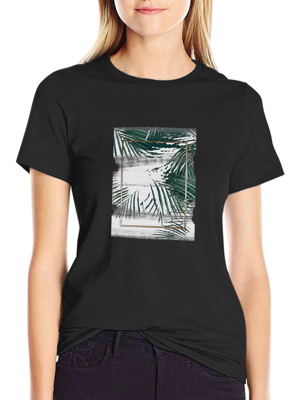 Tropical Leaves Framed T-Shirt