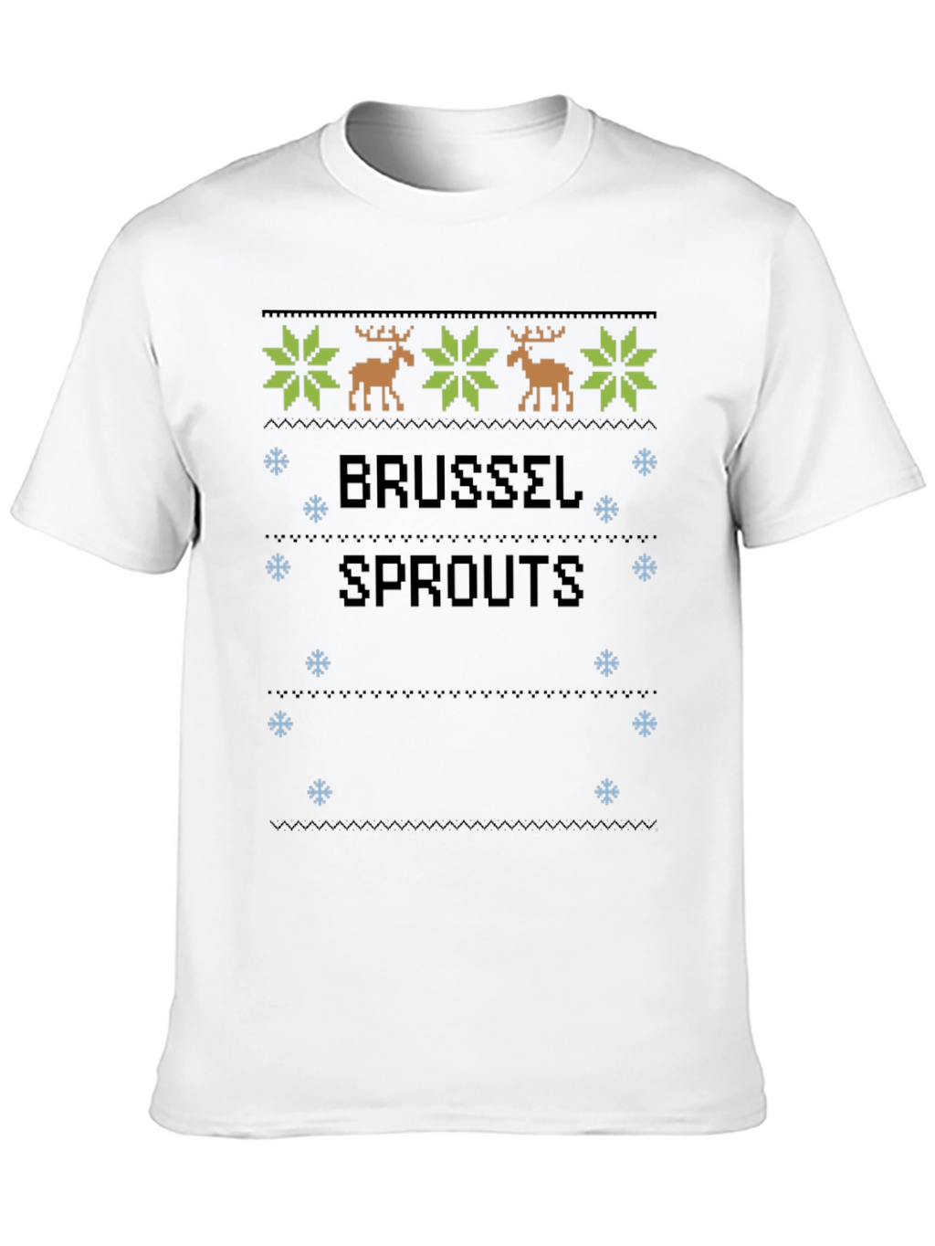 Brussels Sprouts Ugly Christmas Sweater Style T-Shirt