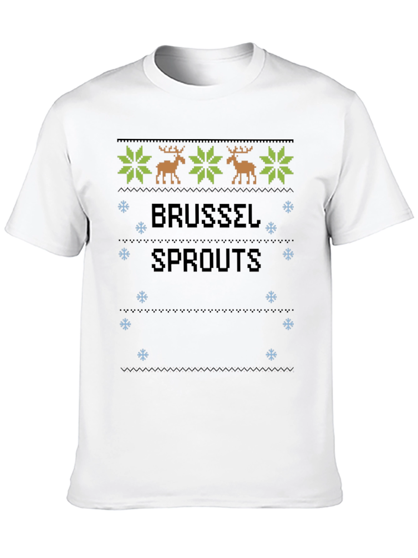 Brussels Sprouts Ugly Christmas Sweater Style T-Shirt