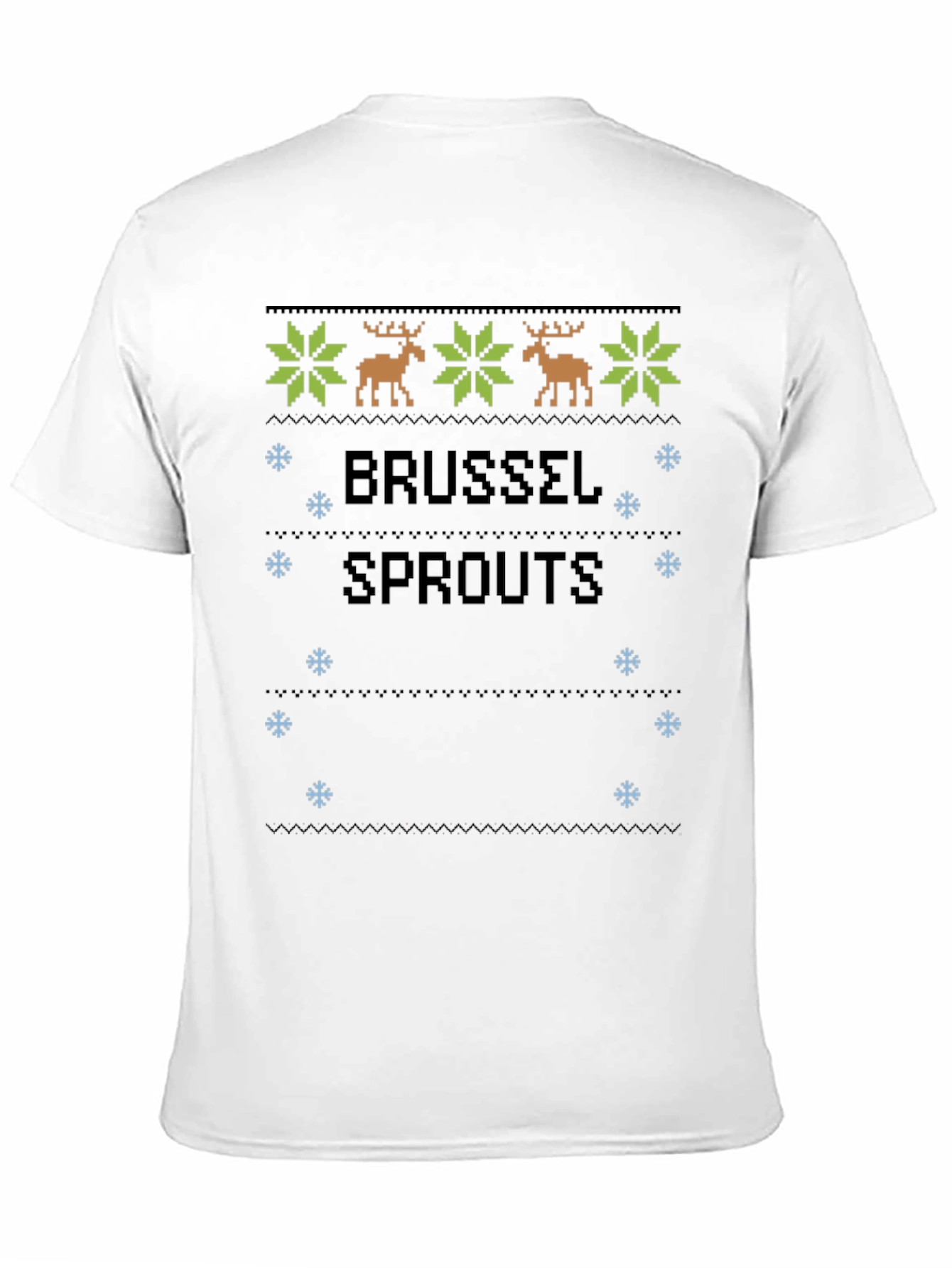 Brussels Sprouts Ugly Christmas Sweater Style T-Shirt