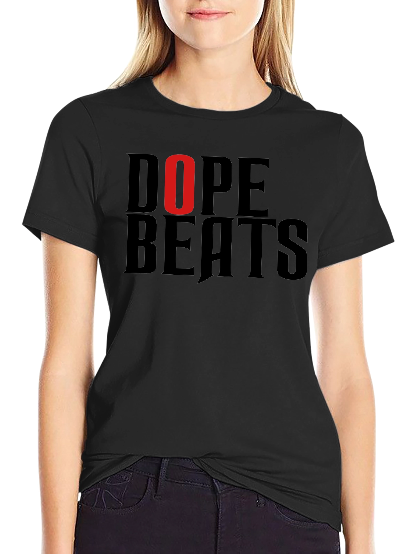 Dope Beats Graphic Tee - Mens Black Cotton T-Shirt