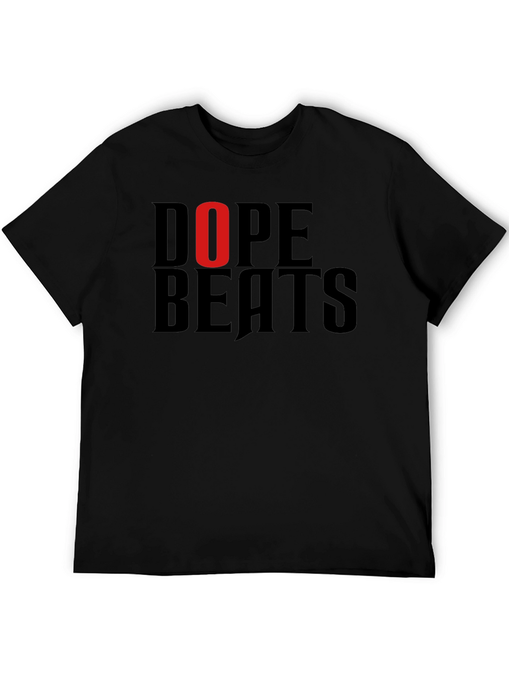 Dope Beats Graphic Tee - Mens Black Cotton T-Shirt