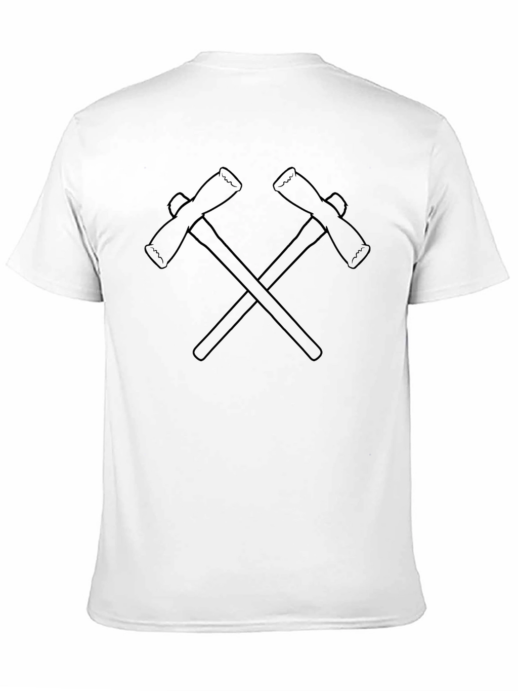 Crossed Axes Black Graphic Tee - Mens Style