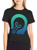 Creative Thinking T-Shirt - Lightbulb Head Design