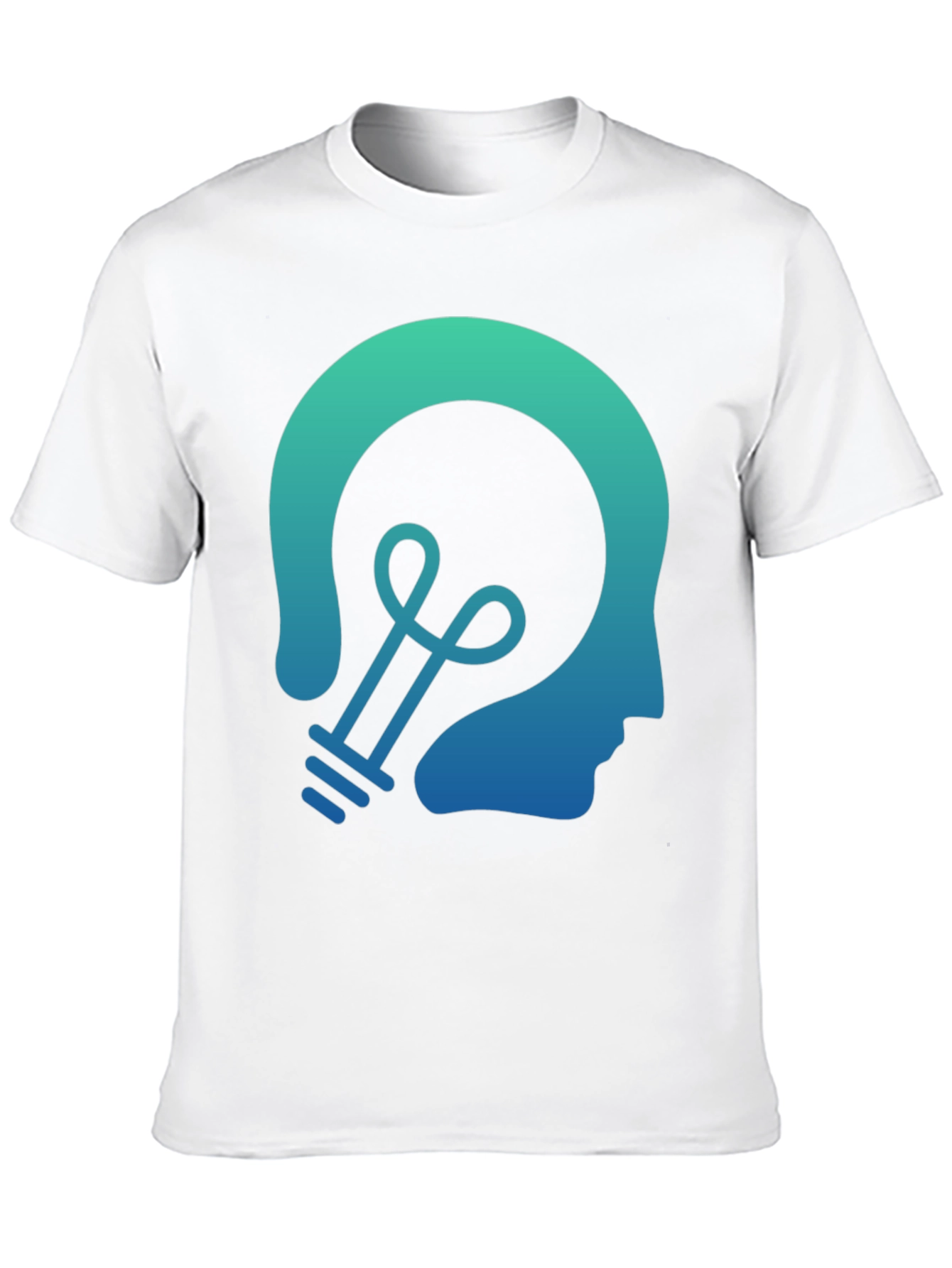 Creative Thinking T-Shirt - Lightbulb Head Design