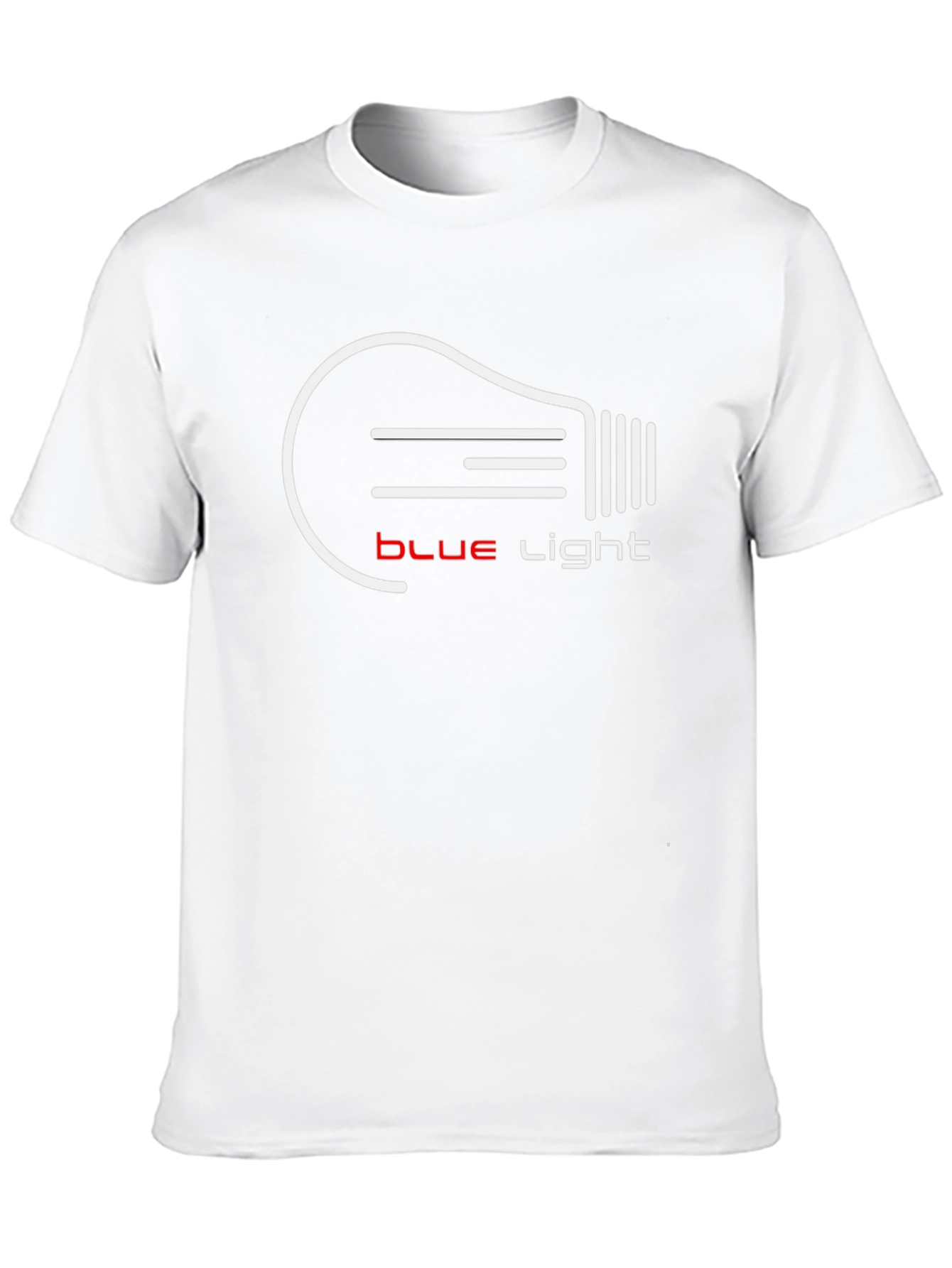 Blue Light Graphic Tee - Black Cotton T-Shirt
