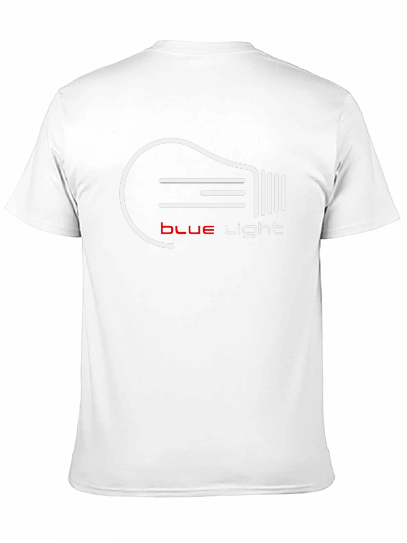 Blue Light Graphic Tee - Black Cotton T-Shirt
