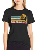 San Francisco Retro T-Shirt Golden Gate Bridge Mens Tee