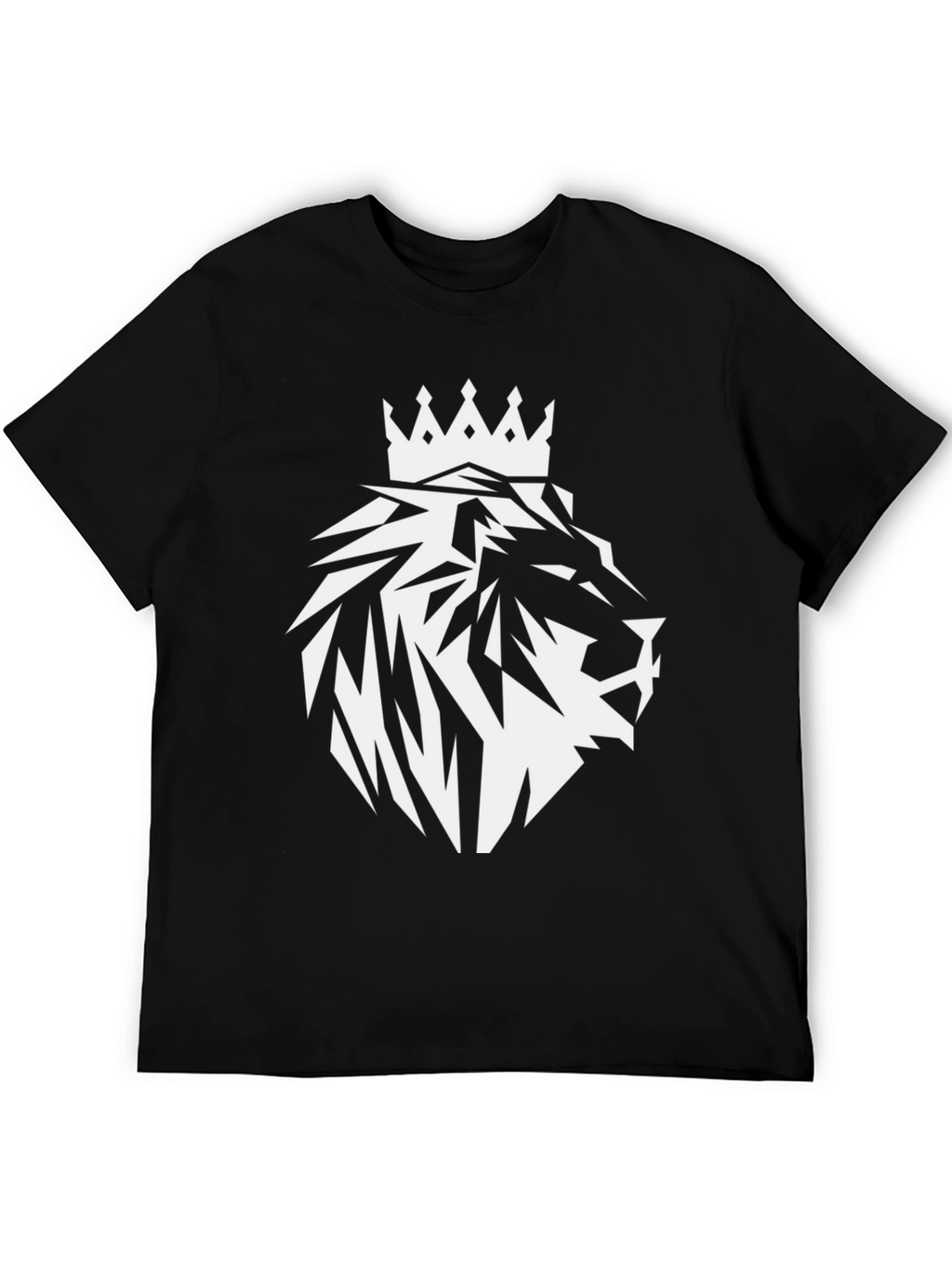 Lion King Crown Black T-Shirt - Modern Graphic Tee
