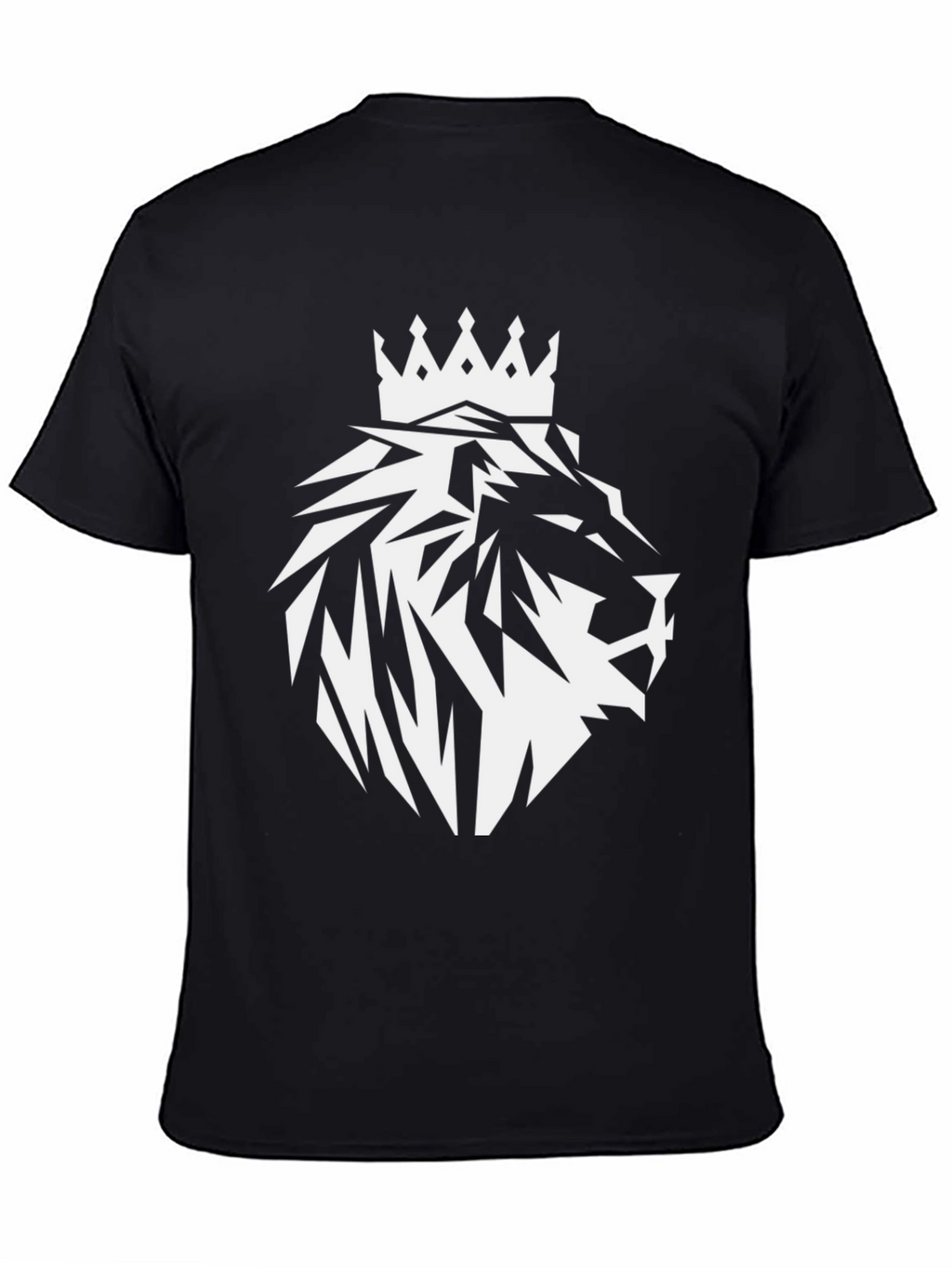 Lion King Crown Black T-Shirt - Modern Graphic Tee