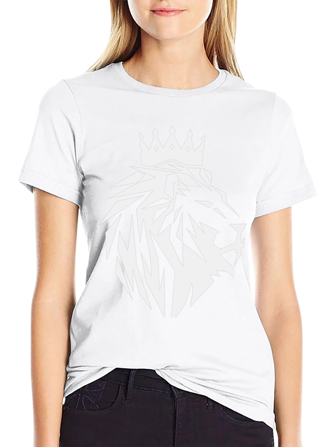 Lion King Crown Black T-Shirt - Modern Graphic Tee