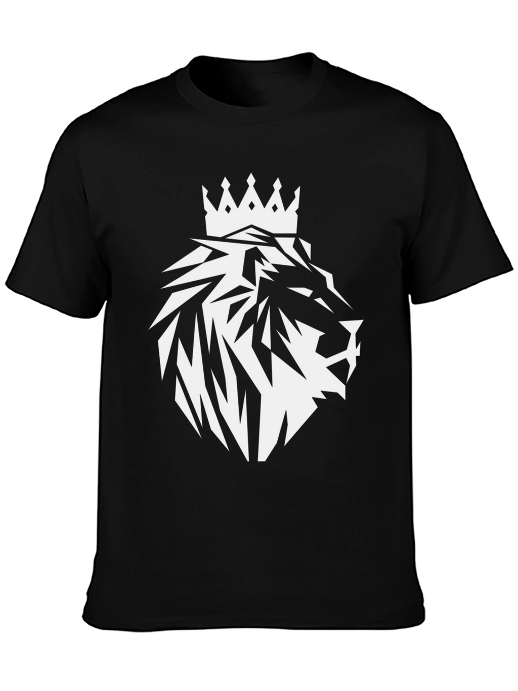 Lion King Crown Black T-Shirt - Modern Graphic Tee