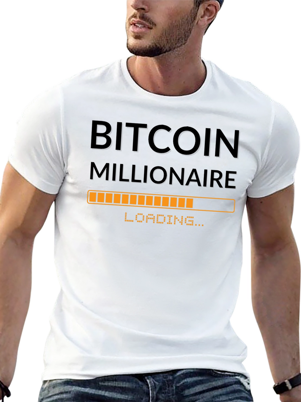 Bitcoin Millionaire Loading - Black T-Shirt