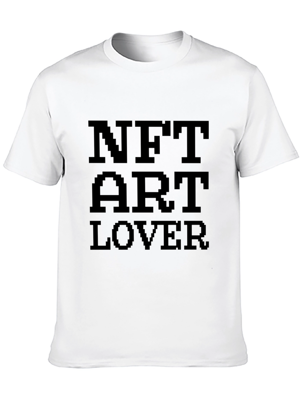 NFT Art Lover Pixelated Graphic Black T-Shirt