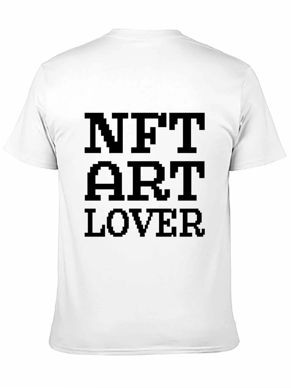 NFT Art Lover Pixelated Graphic Black T-Shirt