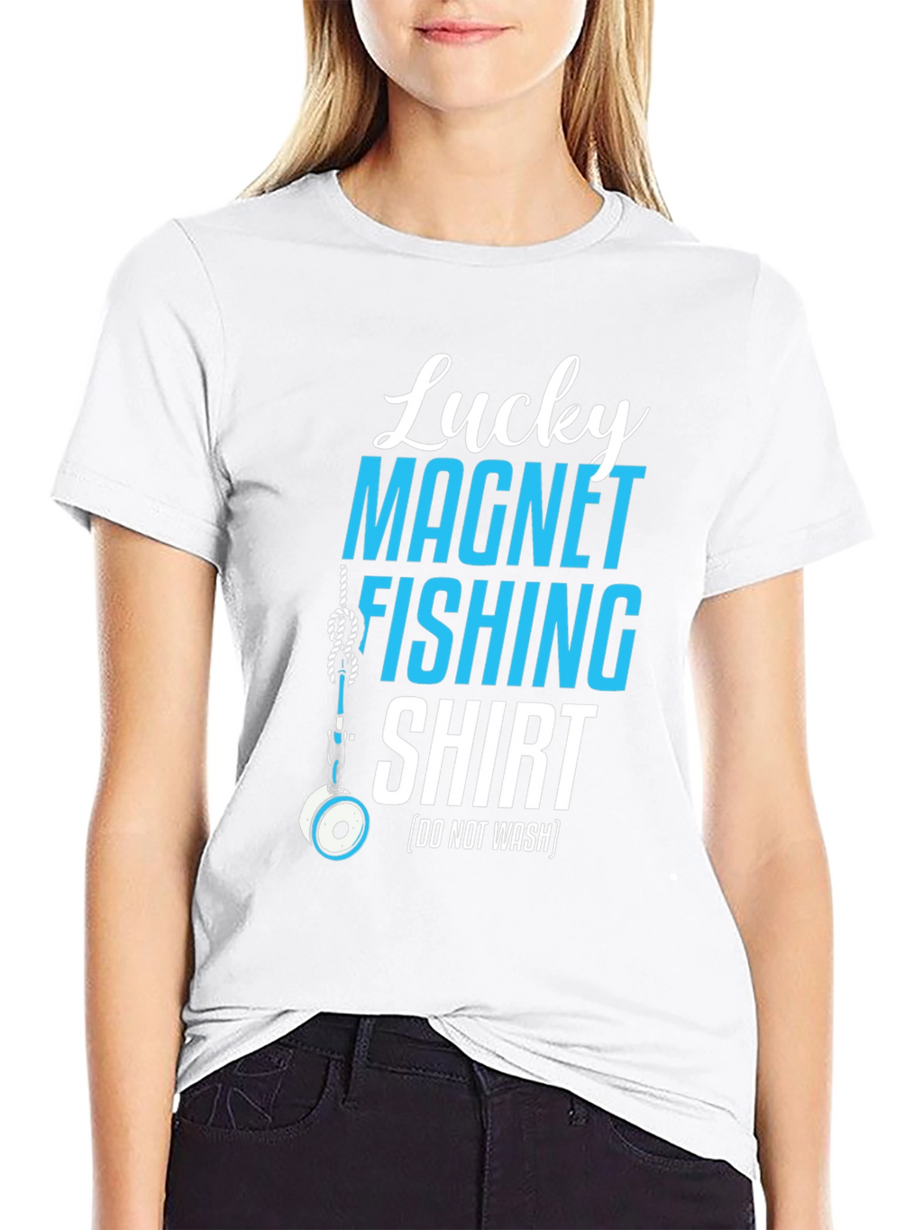 Lucky Magnet Fishing T-Shirt Novelty Tee
