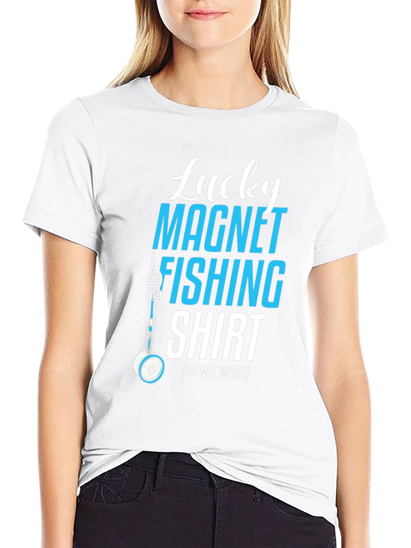 Lucky Magnet Fishing T-Shirt Novelty Tee