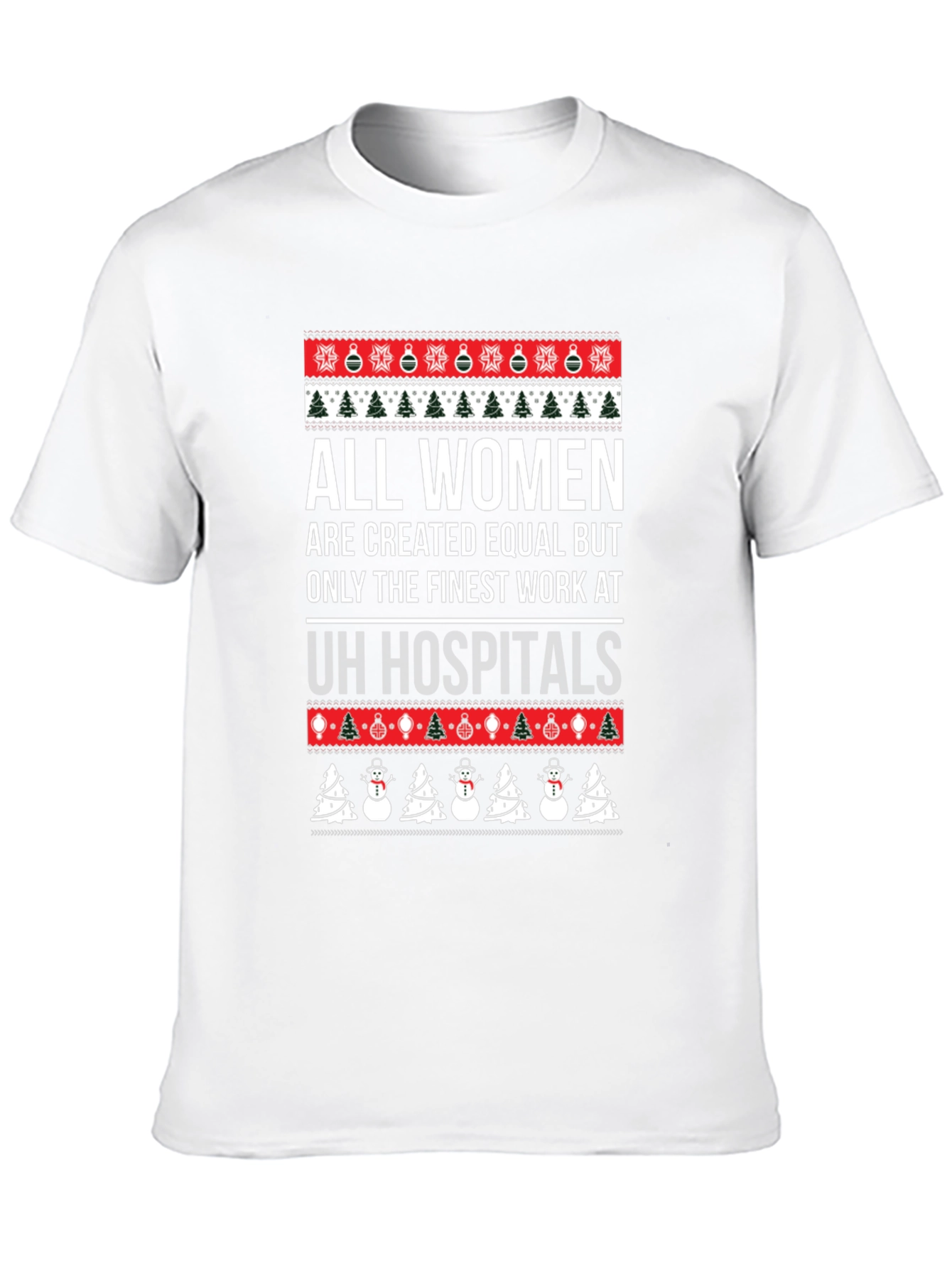 Funny Womens Hospital Christmas Graphic T-Shirt