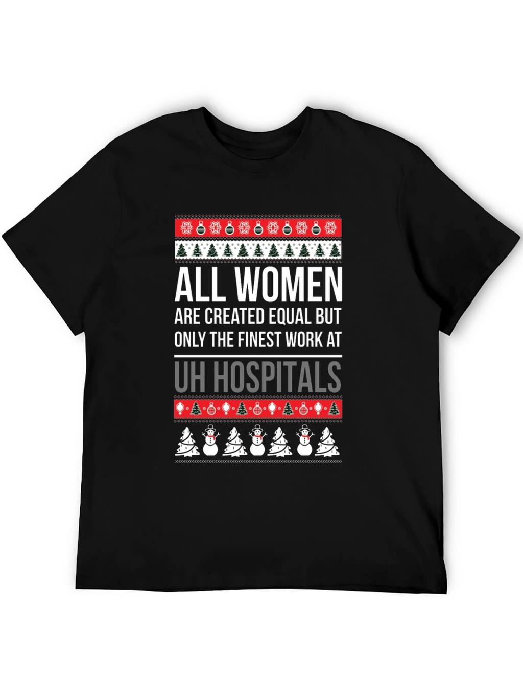 Funny Womens Hospital Christmas Graphic T-Shirt