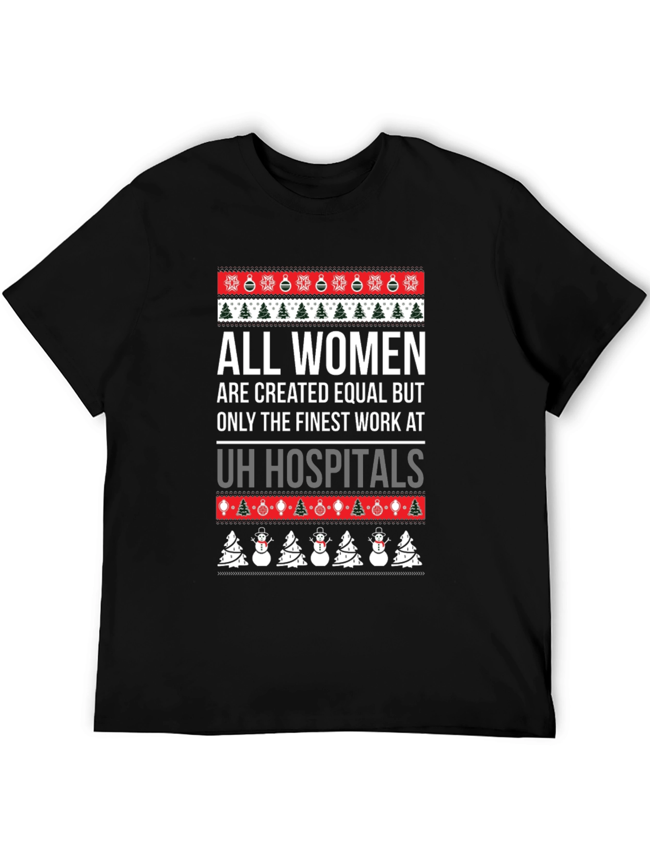 Funny Womens Hospital Christmas Graphic T-Shirt