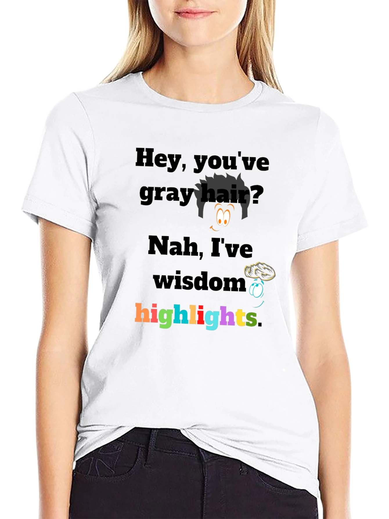 Humorous Wisdom Highlights Graphic Tee - Novelty T-Shirt
