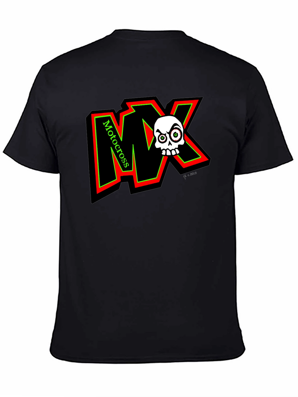 MX Motocross Skull Graphic T-Shirt