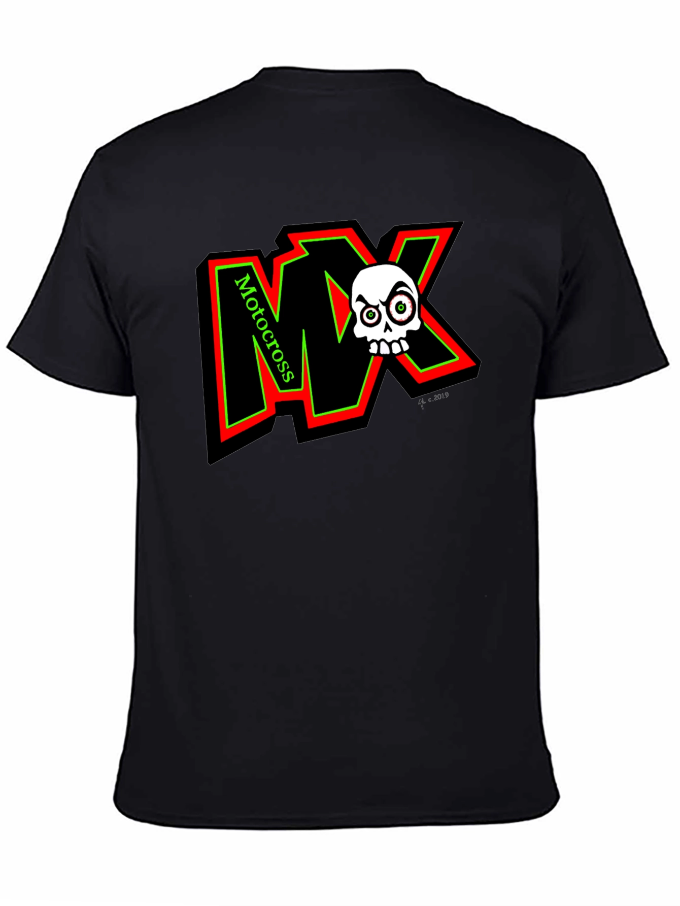MX Motocross Skull Graphic T-Shirt