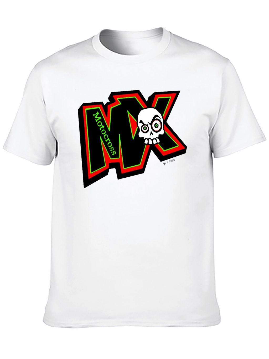 MX Motocross Skull Graphic T-Shirt