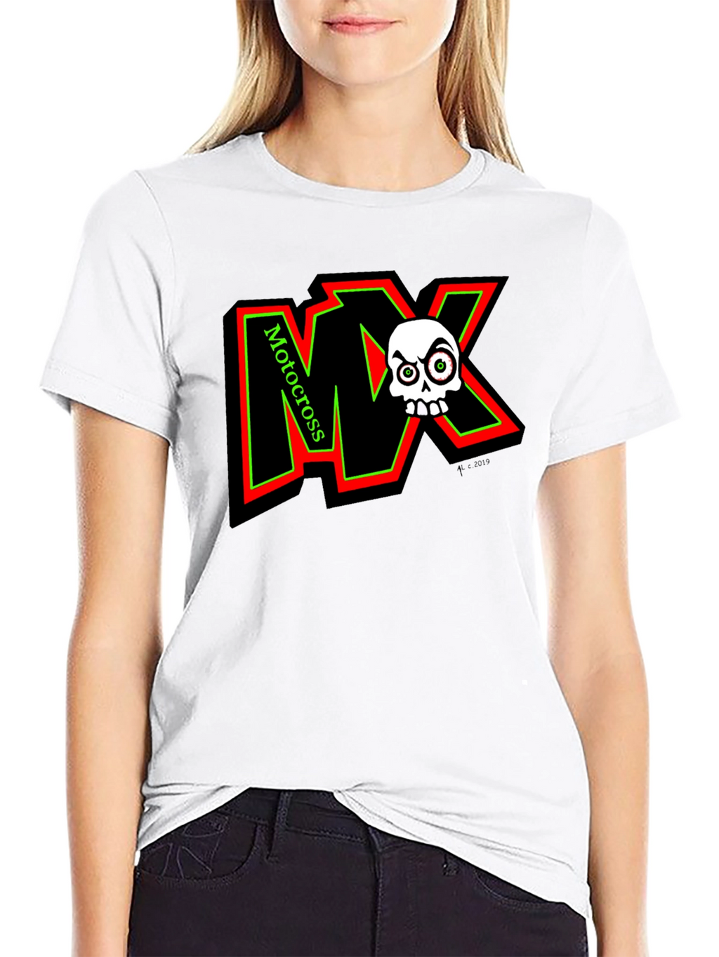 MX Motocross Skull Graphic T-Shirt