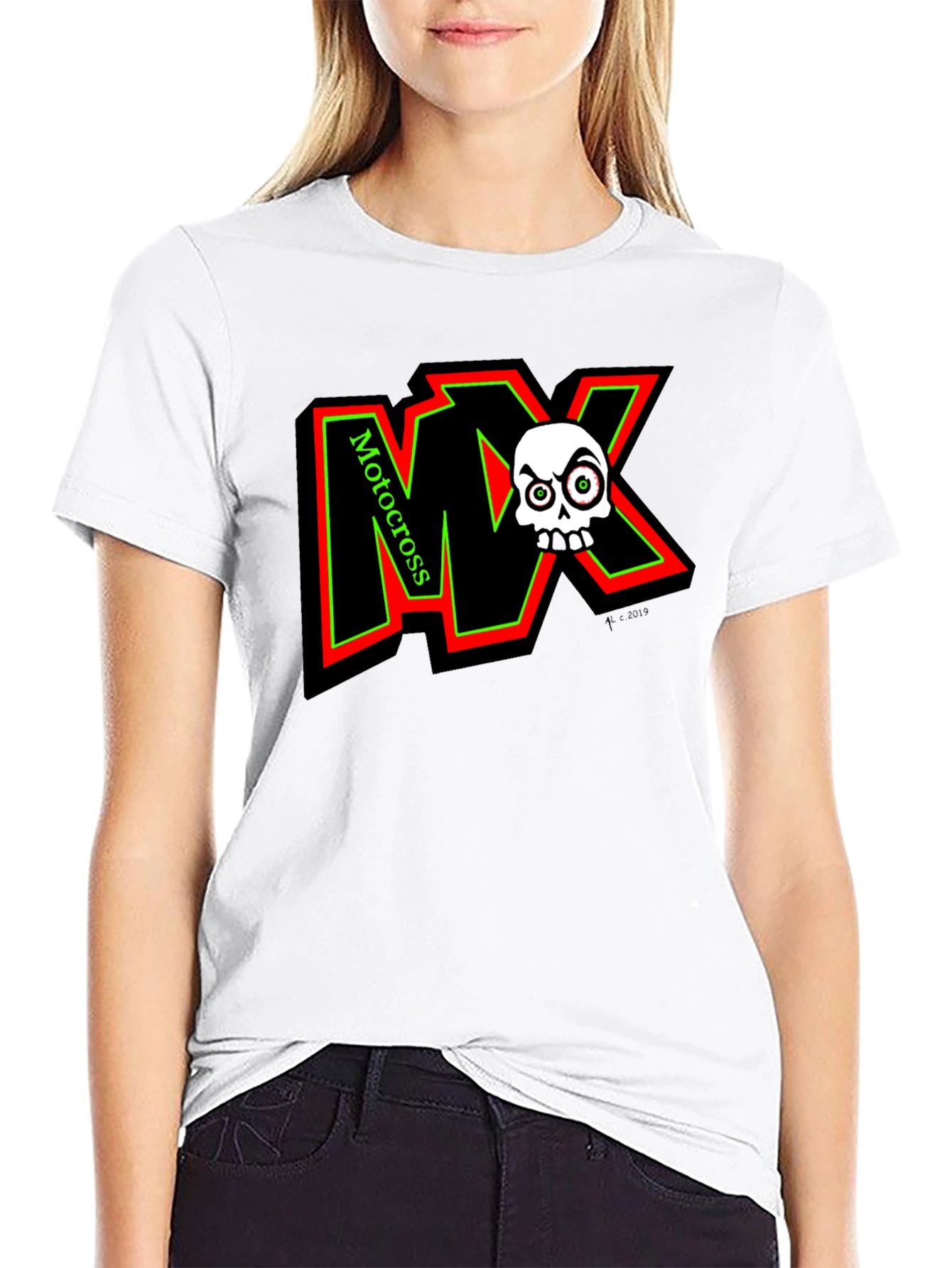 MX Motocross Skull Graphic T-Shirt