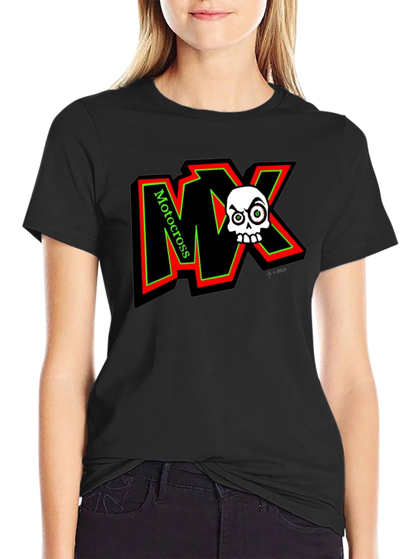 MX Motocross Skull Graphic T-Shirt