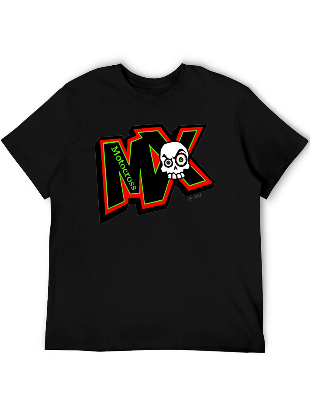 MX Motocross Skull Graphic T-Shirt