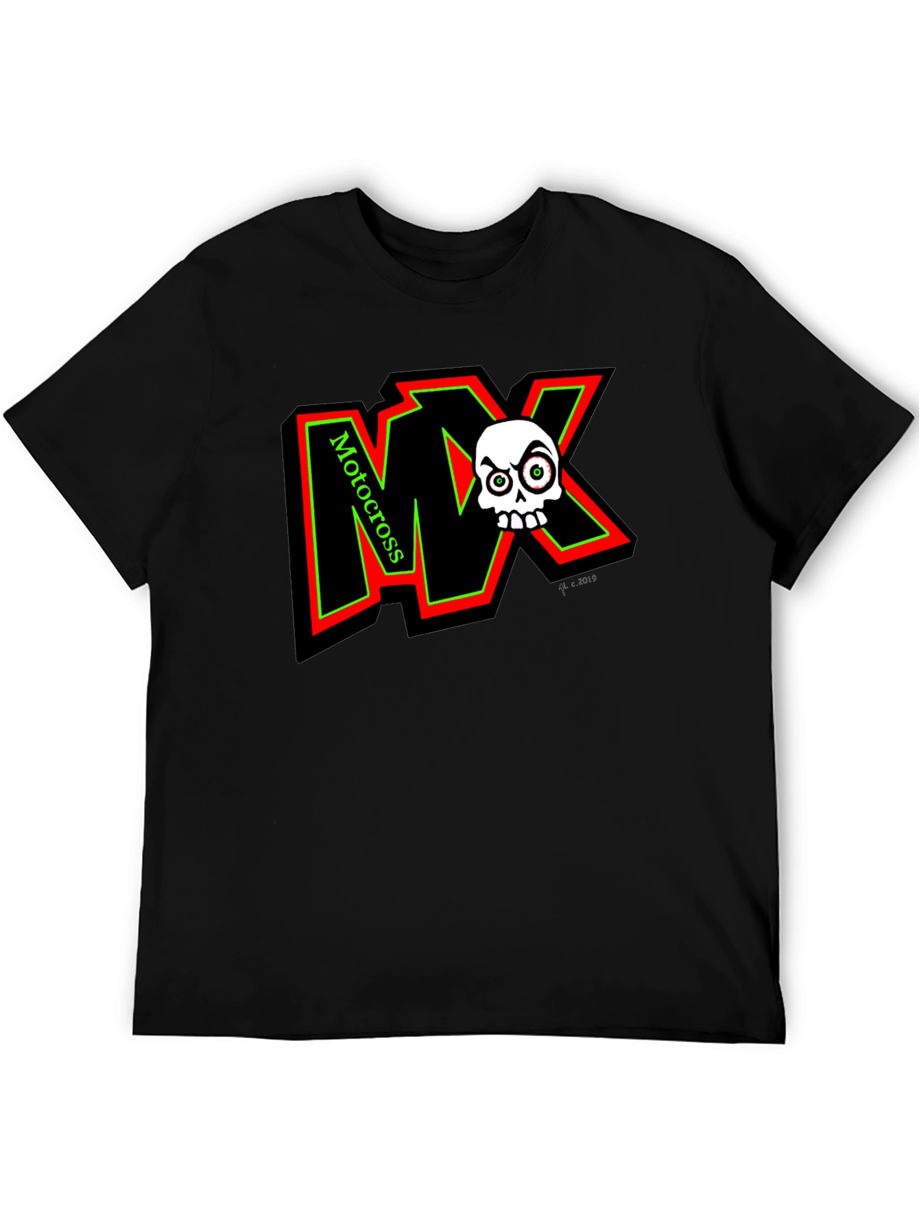 MX Motocross Skull Graphic T-Shirt