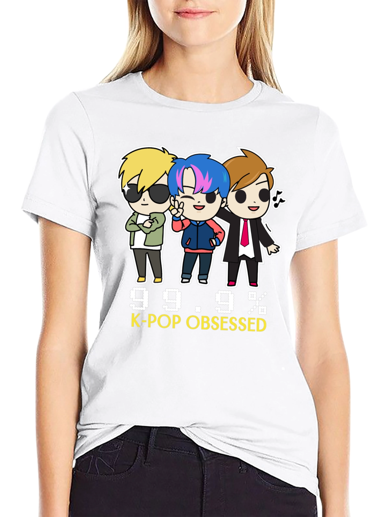 K-Pop Obsessed Black Graphic Tee