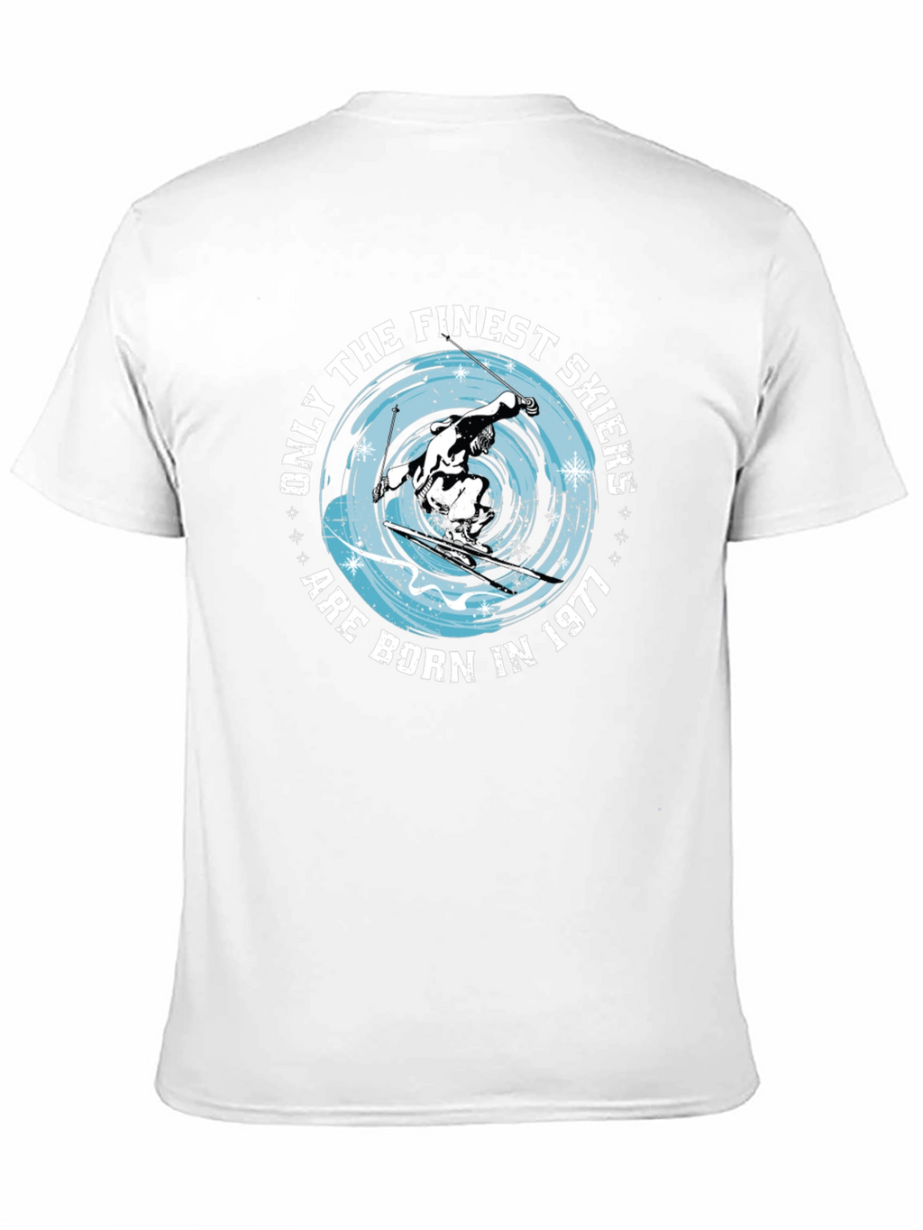 Finest Skiers Born in 1977 Black Graphic Tee