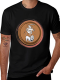 Durga Lion Graphic T-Shirt - Black Cotton Tee
