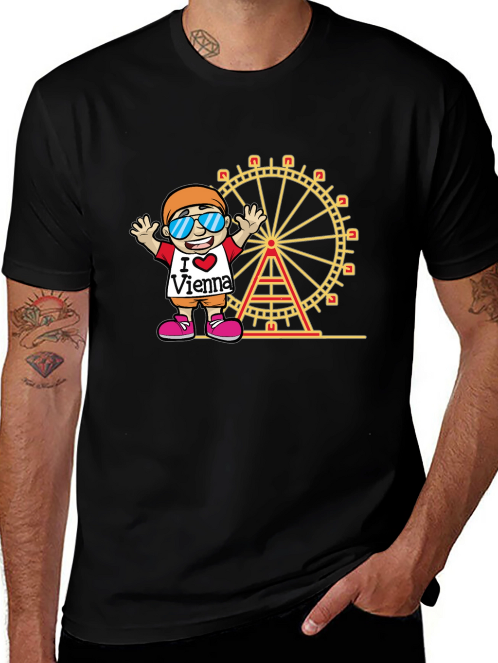 I Love Vienna Black T-Shirt