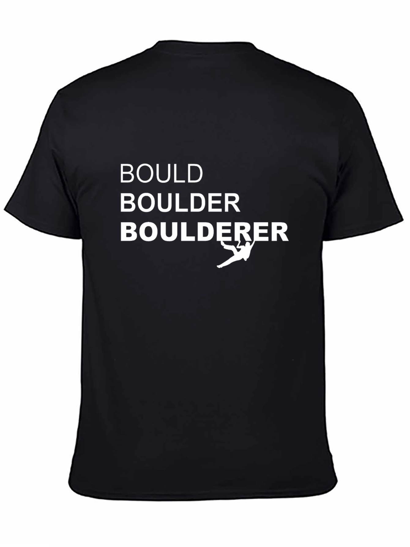 Boulderer Black T-Shirt - Rock Climbing Graphic Tee
