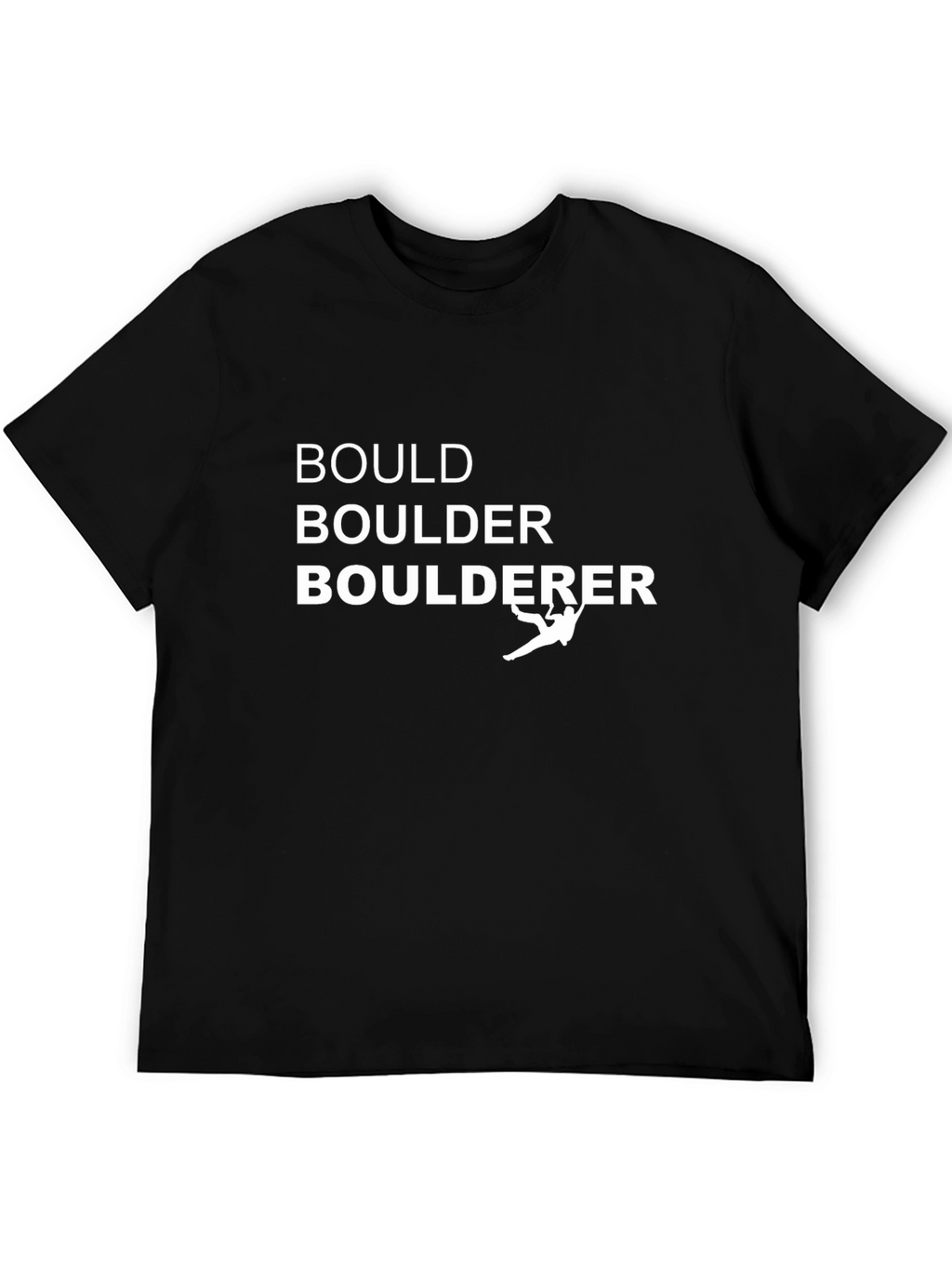 Boulderer Black T-Shirt - Rock Climbing Graphic Tee