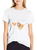 Funny Lion and Cheetah Graphic T-Shirt