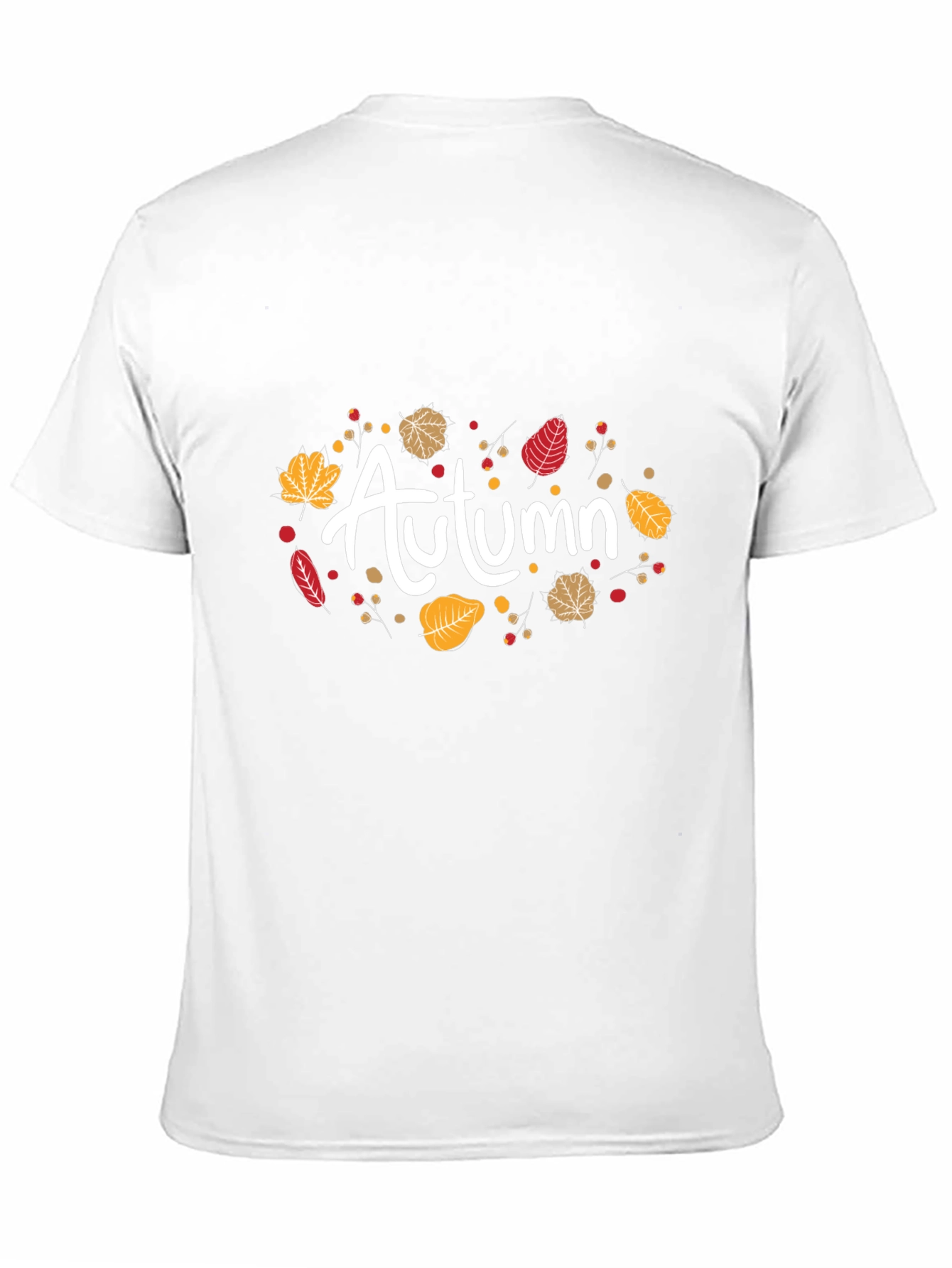 Autumn Leaves Graphic Black T-Shirt